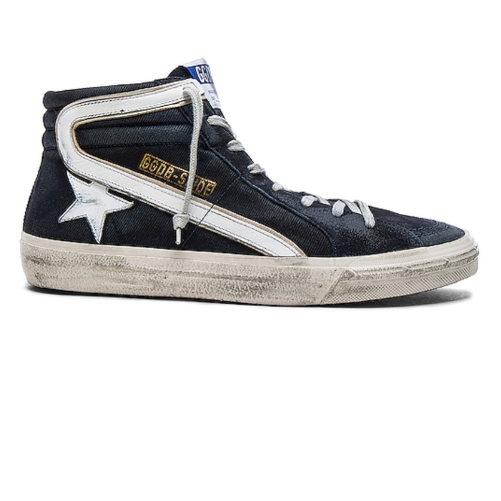 Golden goose size 37 slide jean shoes